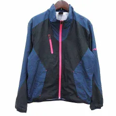 ミズノ MIZUNO ジャケット ブルゾン ジップアップ 裏起毛 XS 紺 ネイビー 黒 ブラック /YK