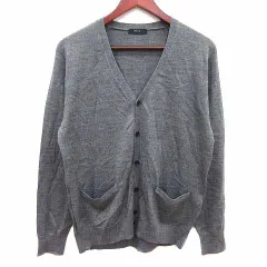 コムサイズム COMME CA ISM カーディガン ニット Vネック 長袖 L グレー /YK