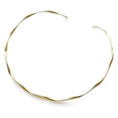 [ジュエル ボックス] JewelVOX チョーカー ネックレス レディース サージカルステンレス メタル 金属アレルギー対応 ウェーブ 大人 ゴールド 0