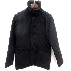 シップス SHIPS 中綿コート スタンドカラー 総裏地 キルティング ウール 黒 ブラック /RT