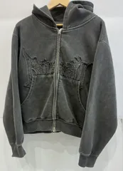 中古 ブレスユー ZIP パーカー Sサイズ BU0100  ブラック系 BLESSU フーディ  トップス ストリート系 【T1740-001】◆ 214