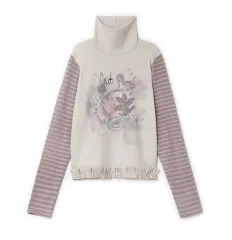 MAISON SPECIA♡ドローイングチェックタートルトップス MAISON SPECIAL（メゾンスペシャル）の「ドローイングチェックタートル