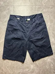 極美品 00s IZOD ツータック バギーショーツ W36 紺 ワイド 膝下 アイゾッド チノショーツ ストリート