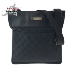 美品 GUCCI グッチ ブラック 黒 シルバー金具 GGキャンバス 019 0348 ショルダーバッグ ポシェット レディース 506404【中古】