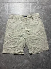 00s NAUTICA ワイド チノショーツ W32 ベージュ ノーティカ バギー 膝丈 ストリート US古着