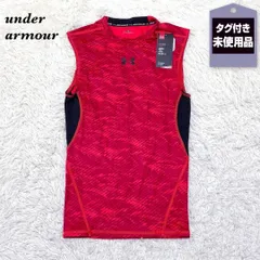 ★タグ付未使用★ Under Armour 半袖カットソー MD レッド 総柄