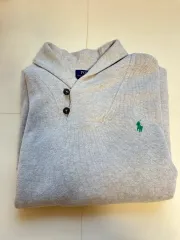 XL ポロラルフローレン ヴィンテージ ショールカラー ニット オートミール