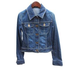 NAVE ダークブルー クロップド丈コットンデニムジャケット Gジャン