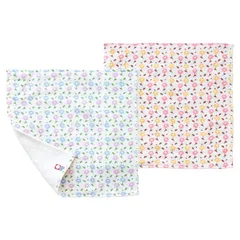 【新品】 [トップファクトリー今治] 今治タオル ハンカチ 花いろは レトロ 退職 お祝い 返礼品 内祝い 綿100% ガーゼ 24cm×24cm 2A:ポップフラワー ブルー&ピンク 1