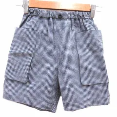 ノウズ n.o.u.s ショートパンツ チェック 120 紺 ネイビー グレー /YK ●RY