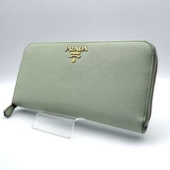 極美品 日本未発売 プラダ 長財布 1ML506 2DYH ライトブルー レザー 