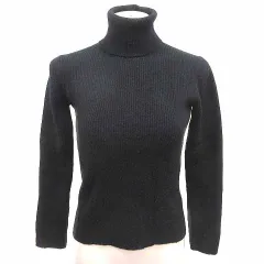 サマンサモスモス SM2 ニット セーター タートルネック 長袖 ウール M 黒 ブラック /YK