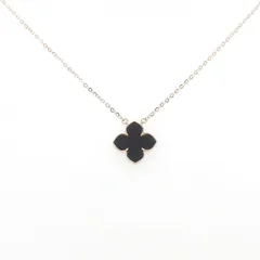 750PG フラワー オニキス ネックレス 0.955CT