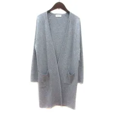 プラステ PLST カーディガン ニット ロング トッパー 長袖 M グレー /MS