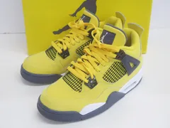 ★6593☆NIKE ナイキ 408452-700 AIR JORDAN 4 RETRO GS TOUR YELLOW スニーカー　美品　24㎝