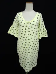 ミルクフェド MILKFED. Tシャツ ロング ロゴ 半袖 XS 黄色 イエロー