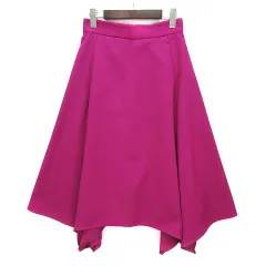 グリーンレーベルリラクシング ユナイテッドアローズ green label relaxing KF ダブルクロス イレヘム スカート 膝丈 ピンク 38 3624-199-1417