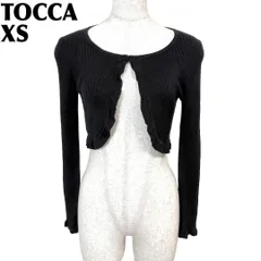 【美品】 TOCCA シルク 長袖ショート丈ボレロ カーディガン XS ブラック