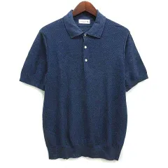 マッキントッシュ ロンドン MACKINTOSH LONDON ハニカム ニット ポロシャツ 半袖 ネイビー 紺 M G1N52104 美品のサムネイル