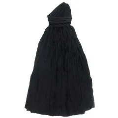 ディースクエアード DSQUARED2 Little Cocktail Dress シルク シフォン プリーツ ワンショルダー マキシ ドレス リボン ロング ワンピース ブラック 黒 38のサムネイル
