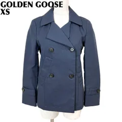 【美品】 GOLDEN GOOSE 長袖ダブルジャケット 襟着脱 XS ネイビーのサムネイル