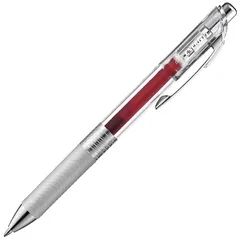 新品 ぺんてる ボールペン ゲルインキ エナージェル インフリー 0.7mm クリア軸 XBL77TL-BG バーガンディ 5本