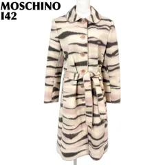 【美品】 MOSCHINO 長袖ウールコート I42 ロング