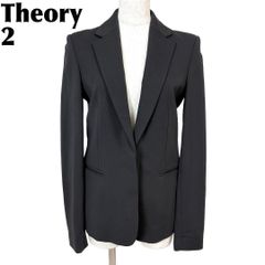 美品】 Theory ストレッチテーラードジャケット ワンボタン 2 ブラック 