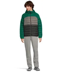 エルエルビーン メンズ アウター コート フーデッドジャケット ダウン ジャケット LLBean Beans Down Hooded Jacket ColorBlock Emerald Spruceのサムネイル