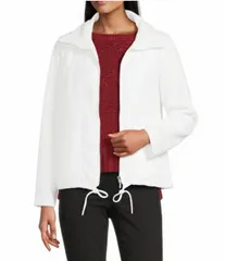 ウエストバウンド レディース アウター ジャケット・ブルゾン ドロップショルダー キルティング Westbound Long Sleeve Drop Shoulder ZipFront Quilted Jacket White ホワイト