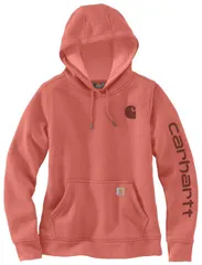 カーハート レディース アウター パーカー・スウェット グラフィック Carhartt Womens Clarksburgraphic Sleeve Hoodie Dusty Cedar Heather ヘザー