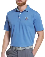 フットジョイ メンズ トップス ポロシャツ FootJoy Mens US Open Solid Pique Golf Polo Blue ブルーのサムネイル