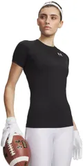 アンダーアーマー レディース トップス Tシャツ 半袖 Under Armour Womens HeatGear Compression ShortSleeve TShirt Ultimate BlackWhite ホワイト
