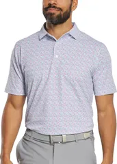 フットジョイ メンズ トップス ポロシャツ FootJoy Mens Triple Pin Lisle Golf Polo Air Blue ブルーのサムネイル