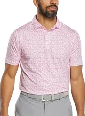 フットジョイ メンズ トップス ポロシャツ ヴィンテージ フラワー柄 フラワー FootJoy Mens Vintage Floralisle Golf Polo WhiteMagenta ホワイトのサムネイル