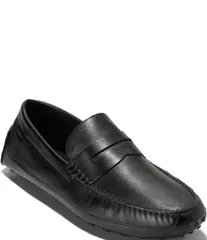 コールハーン メンズ シューズ スリッポン・ローファー レザー Cole Haan Mens Hall Grand Leather Penny Driving Loafers BlackBlack ブラック