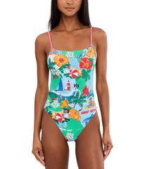 Seafolly Women's Swimsuit Set (Two-Piece) - Seafolly Vivacation Square Neck One-Piece - Powder Blue