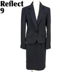 【美品】 Reflect スカートセットアップ 9 ブラック　光沢糸