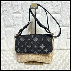 デイリーラシット デニムモノグラム カゴショルダーバッグ 2way