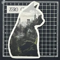 I419　夜猫防水ステッカー ZEROGRAVITY