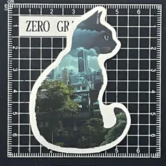 I422　夜猫防水ステッカー ZEROGRAVITY