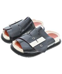 Acne Studios レザー ミュール サンダル ブラック 37 - メルカリ