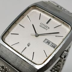 稼働☆新品電池 シチズン CQ クォーツ 漢字デイデイト 1979年 70年代