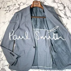 美品/ストレッチ素材(XL)●Paul Smith ポールスミス 薄手 サマーウール テーラード ジャケット ブレザー グレー メンズ 春夏 スーツ 伸縮