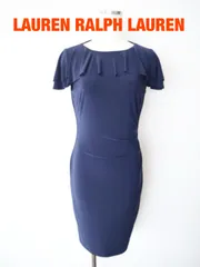 LAUREN RALPH LAUREN　ローレンラルフローレン　タイトワンピース　～XSサイズ　ネイビー　大人　上品　綺麗め　お出掛け　送料込み　6466444