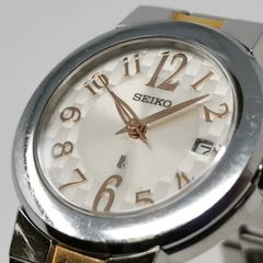 箱保付 SEIKO ルキア 電波ソーラー チタン ダイヤ クロコ 純正ベルト