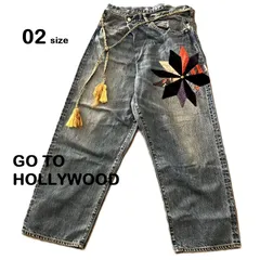【GOTOHOLLYWOOD/ ゴートゥーハリウッド】デザインデニム 変形デニム パッチワーク ウエストゴムアジャスター 02（中古）