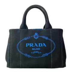PRADA(プラダ) ハンドバッグ CANAPA 1BG439 黒×ブルー