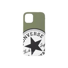 신품 컨버스(CONVERSE) Big Circle Logo PU Leather Back Case 카드 포켓 첨부 KHAKI iPhone 12 mini iP2054-CV12 배면형 카키 심플