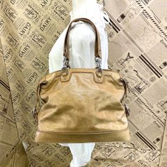 y2k MIMCO トートバッグ レザー ターンロック がま口 ベージュ 保存袋 